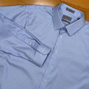 *NWT* John W Nordstrom Light Blue Classic Fit Non Iron Dress Shirt 17.5 / 34-35